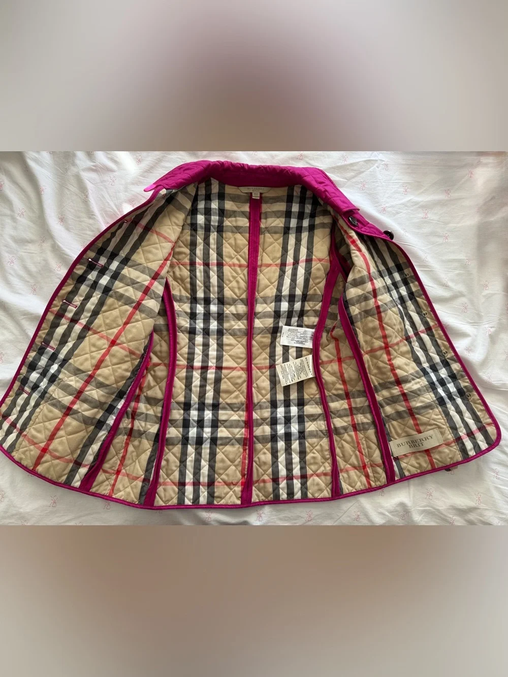 Burberry Magenta Quilted Jacket